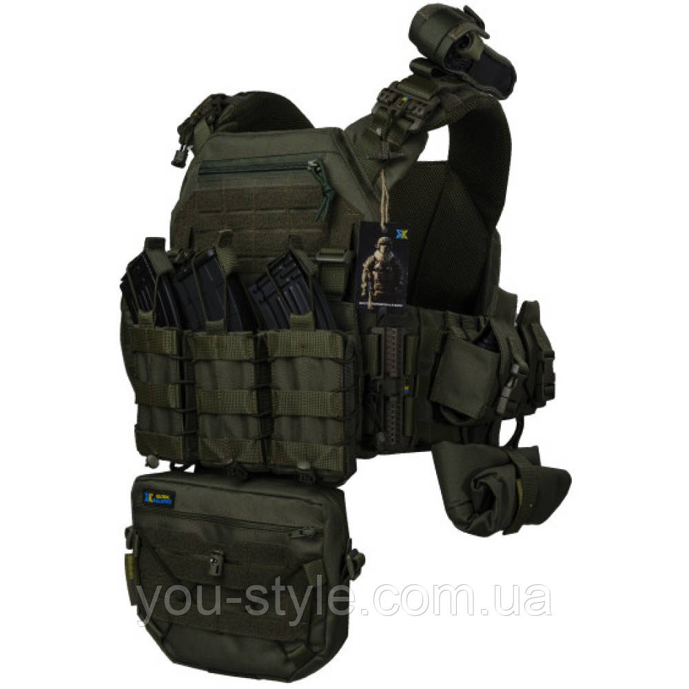 Плитоноска Warmor Gen.3 Pro Max + 8 підсумків олива