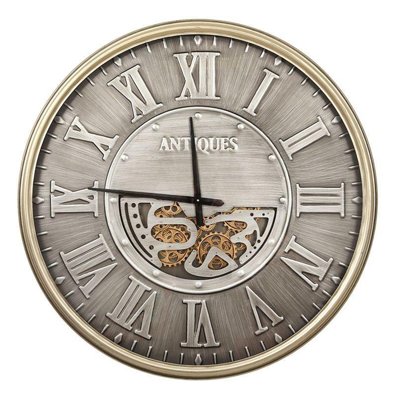 Великий металевий настінний годинник у вінтажному стилі Skeleton Clocks