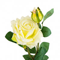 Искусственные цветы. Ветка оранжевой розы, 47 см Силикон