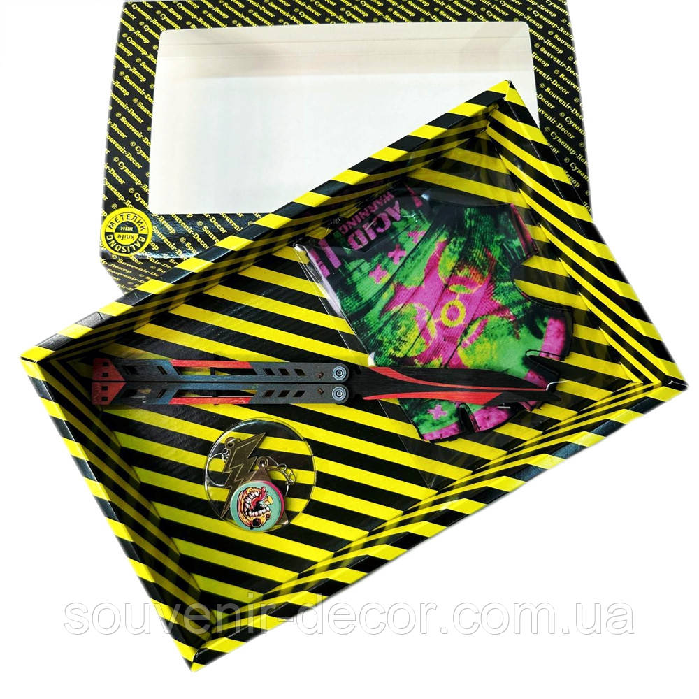 Іграшковий набір "Ніж Метелик Black Widow & Рукавиці Acid" з STANDOFF 2, іграшкова зброя, фото 1