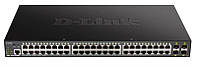 Комутатор D-Link DGS-1250-52XMP 48xGE PoE, 4xSFP+, 370W, Smart