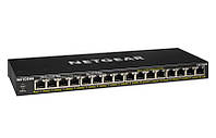 Комутатор NETGEAR GS316PP 16xGE PoE+ (183 Вт), FlexPoE, некерувань