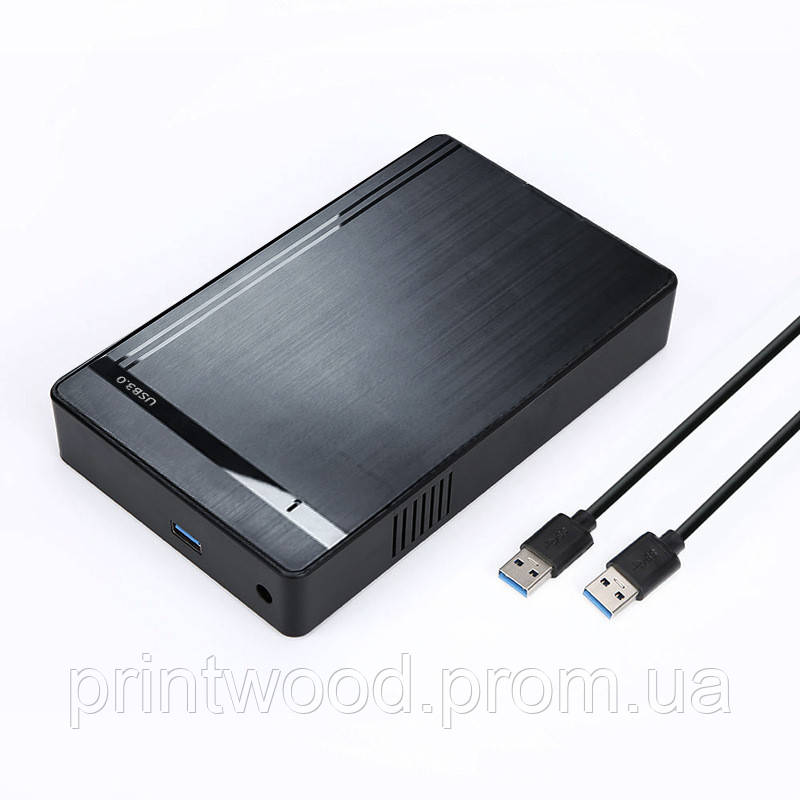 Внешний карман ShuoLe HDD 3.5"/2.5" SATA USB 3.0 - USB бокс для жесткого диска с блоком питания Черный - фото 3 - id-p2128282115