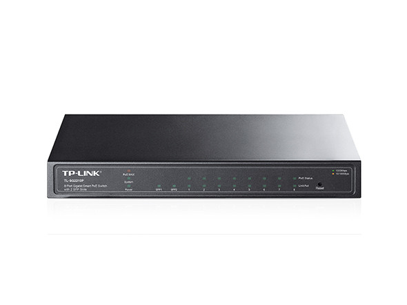 Комутатор TP-LINK TL-SG2210P 8xGE (8xPoE), 2xSFP, 61Вт, WebSmart