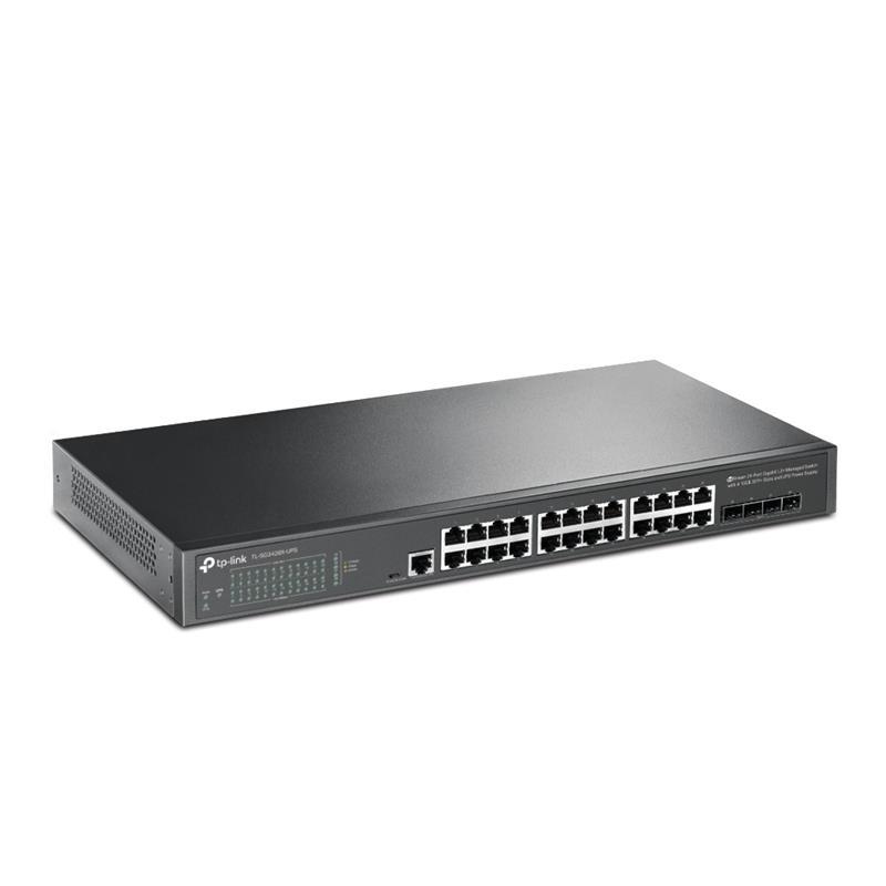 Комутатор TP-LINK TL-SG3428X-UPS 24xGE, 4xSFP+, Керований L2