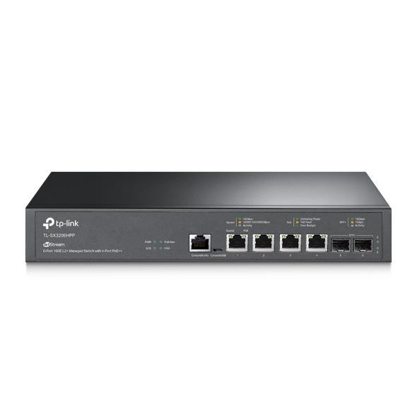 Комутатор TP-LINK TL-SX3206HPP 4x10GE(4xPoE+), 2xSFP+, 200Вт, Керований L2