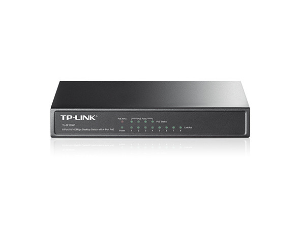 Комутатор TP-LINK TL-SF1008P 8xFE (8xPoE), 65Вт, Некерований