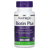 Natrol Biotin Plus 5,000 mcg 60 таблеток NTL-7141 SP