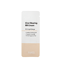 Пробник ВВ крем для лица с экстрактом центеллы Purito Cica Clearing BB Cream, 1 мл, 21 Light Beige