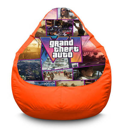 Крісло мішок «Grand Theft Auto. Orange» Оксфорд, фото 2