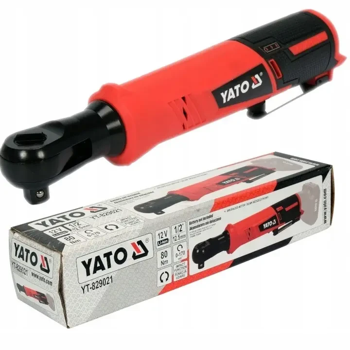 Безщіткова акумуляторна тріскачка YATO YT-829021, 80Нм, 170 об/хв, 1/2" (12.5 мм), фото 1
