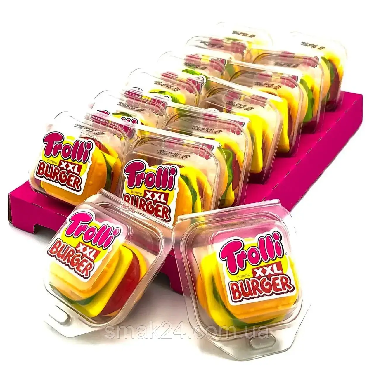 Желейні цукерки Trolli XXL Mega Burger 50 гx12шт Німеччина
