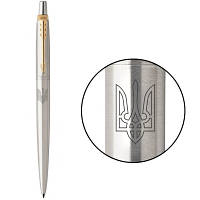 Ручка шариковая Parker JOTTER 17 UKRAINE SS GT BP Трезубец прозрачный (16032_T010b) - Топ Продаж!