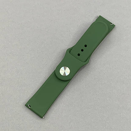 Ремінець 22 мм для Samsung Galaxy Watch 4 46 mm силіконовий ремінець для самсунг вотч 4 зелений wtc, фото 2