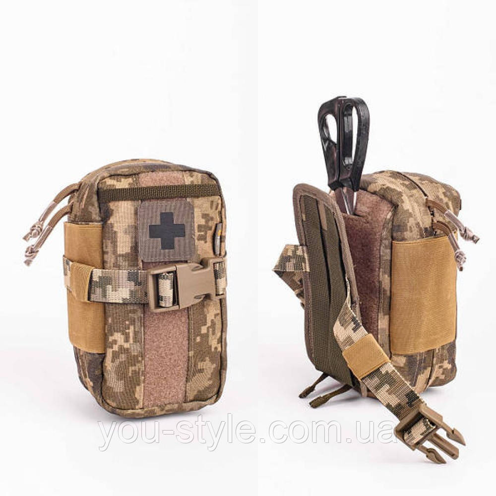 Підсумок під аптечку mini з платформою швидкого скидання Molle піксель