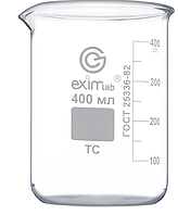 Стакан высокий стеклянный, В-1-400 ТС, 400 мл с носиком и печатной шкалой. Украина