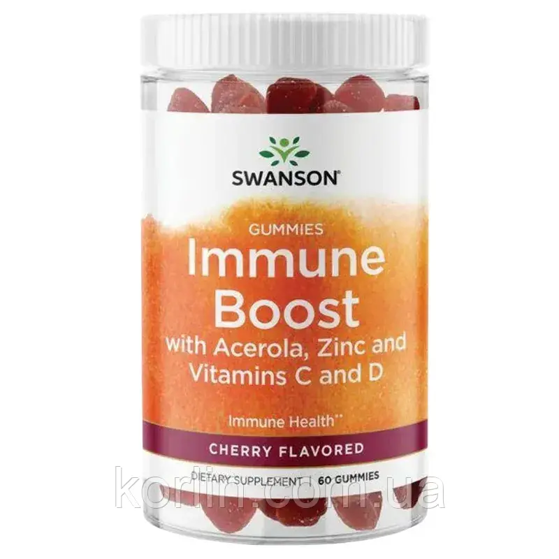 Бустер імуніта 60 желе смак вишня Swanson Immune Boost США Доставка з ЄС, фото 1