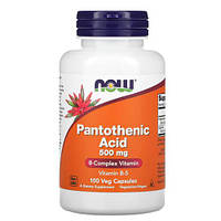 NOW Pantothenic Acid 500 мг 100 капсул NOW-00486 SP