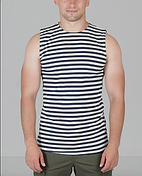 Теляшка ВМФ ГОСТ, чоловіча бавовняна 100% ткані смуги, армійська морська тельняшка Україна, 48–60 розмір