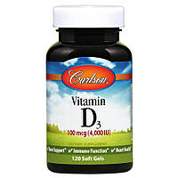 Витамины и минералы Carlson Labs Vitamin D3 4000 IU, 120 капсул CN6168 SP