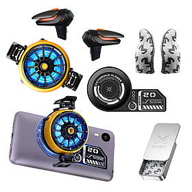 Ігровий комплект MEMO для телефону: пластина VC01, кулер Пельтьє DLA6, напальчники FS02 тригери R15 REX