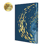 Набір картин з поталлю за номерами Riviera Blanca Синій вир (ITR-048) 2 шт в наборі, фото 2