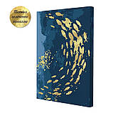 Набір картин з поталлю за номерами Riviera Blanca Синій вир (ITR-048) 2 шт в наборі, фото 3