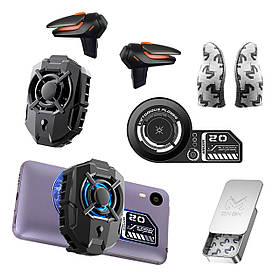 Ігровий комплект MEMO для телефону: пластина VC01, кулер Пельтьє DLA7, напальчники FS02 тригери R15 REX