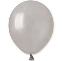 Кулька повітряна 25 см КНР, колір срібло