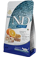 Сухий корм для дорослих кішок Farmina N&D Ocean з тріскою та апельсином 10 кг (8010276036889)