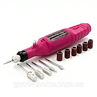 Фрезер для маникюра и педикюра 20000 об/мин, Розовый / Аппарат маникюрный / Фрезер-ручка для ногтей