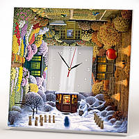Хендмейд настенные часы "Времена года" для спальни