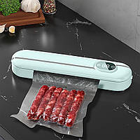 Вакуумний пакувальник для продуктів Vacuum Sealer, Зелений/Побутовий вакууматор для їжі
