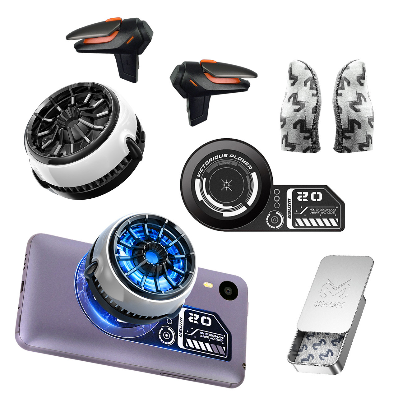 Ігровий комплект MEMO: пластина VC01, магнітний кулер Пельтьє CX03, напальчники FS02 тригери R15 REX, фото 1