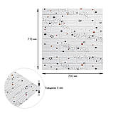 Декоративна 3D панель самоклейка під білий цегла Зірки 700х770х5мм (021) SW-00000086, фото 3