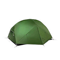 Легкий двомісний намет з футпринтом Naturehike Mongar NH17T007-M, 210T, темно-зелений
