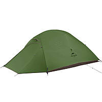 Легкая одноместная палатка с футпринтом Naturehike Cloud Up 1 обновленная NH18T010-T, 20D, темно-зеленая