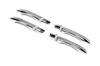 Накладки на ручки (4 шт, нерж) Carmos -Турецкая сталь для Seat Leon 2013-2020 годов от PR