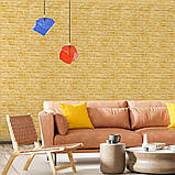 Декоративна 3D панель самоклейка під цеглу DEEP Yellow (068) SW-00000168, фото 5