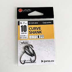 Гачки коропові №10 Gurza Curve Shank (7шт.) Carp Series K-1131-010