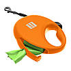Повідець-рулетка для собак WAUDOG R-leash з контейнером для пакетів, світловідбивна стрічка, L, до 40 кг, 5 м,, фото 7