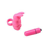 Вібратор на палець як кролик Chisa, рожевий, 10 х 3.2 см, фото 4