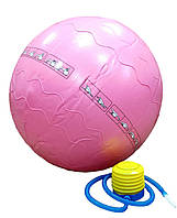 Фитбол osama x 65 см со схемой занятий и насосом (розовый)