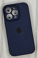 Чехол Silicone Case Full Camera (AA) для Apple iPhone 14 Pro Темно синий/Midnight Blue