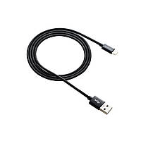 Кабель Canyon USB — Lightning 8-pin 1 м, Black (CNE-CFI3B) в обплетенні