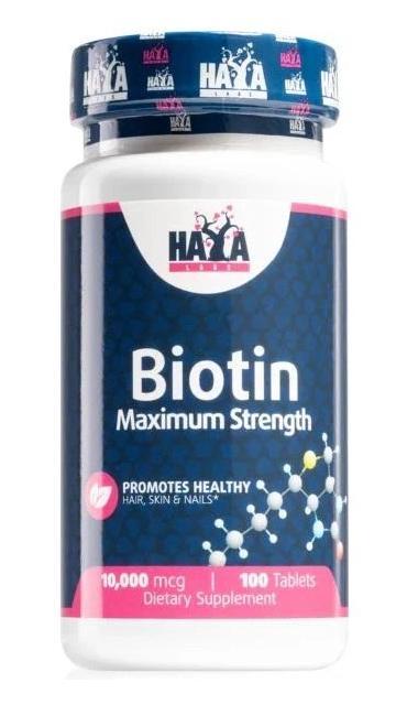 Біотин Haya Labs BIOTIN MAXIMUM STRENGTH 10,000 мкг 100 таблеток