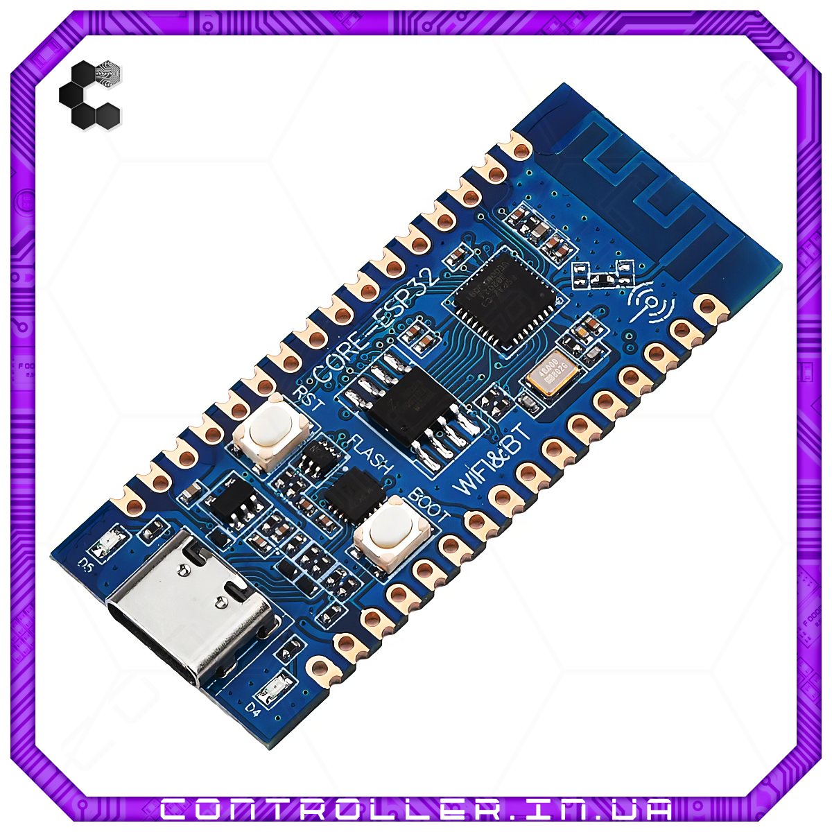 Мікроконтролер ESP32-C3 з підтримкою Wi-Fi та Bluetooth із роз'ємом Type-C.