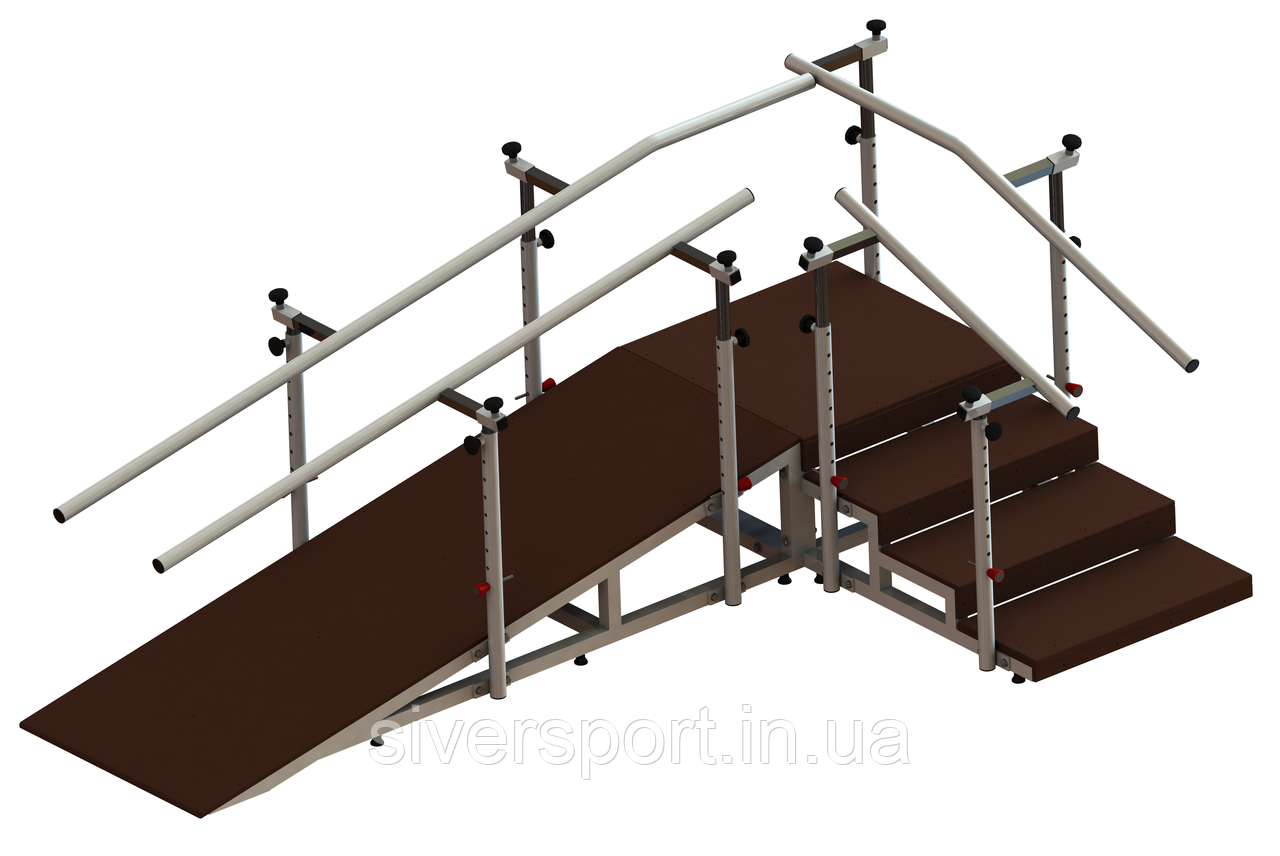 Сходи для відновлення навиків ходьби з похилою рампою (кутова) МТВ-033, фото 1