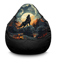Крісло мішок «The wolf howls at the moon» Оксфорд