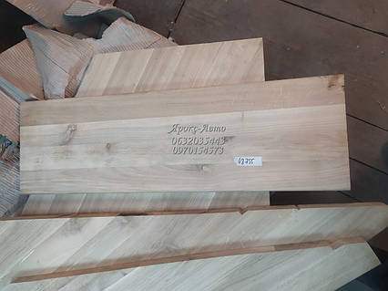 Драбина з дуб (000048755) двостороння суцільноламельна 9 щаблів 35х300х(960-1000) + два повороти по 3